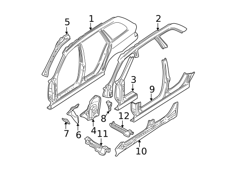 Floor for 2003 BMW 540i #0