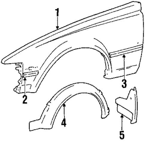 Fender for 1985 Toyota Celica #0