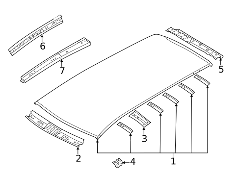 Roof & Components for 2023 Subaru Ascent #1