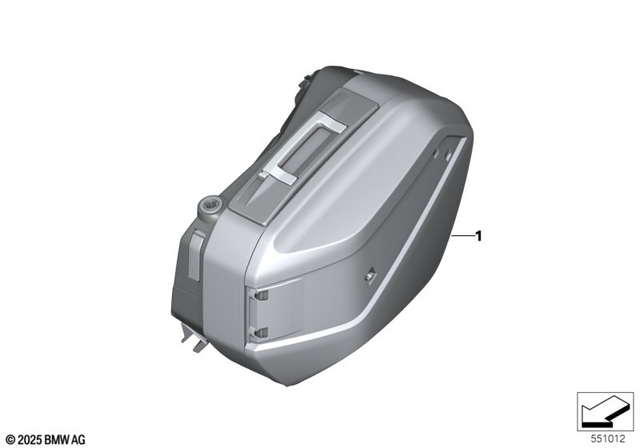 46548829798 - Frame and Mounting Parts: Vario Case, Right - Elektrifiziert for BMW-Motorrad Image