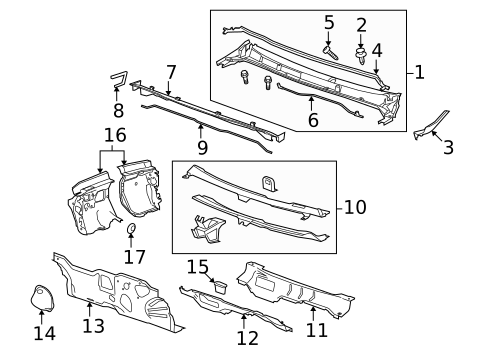 Cowl for 2011 Buick LaCrosse #0