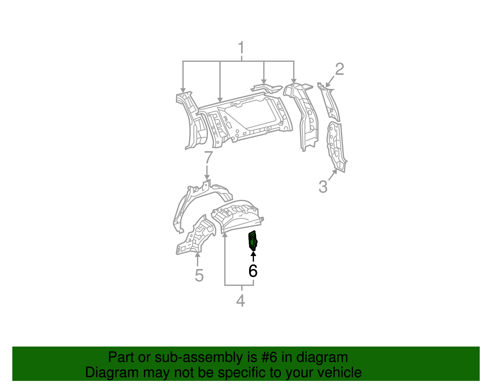 61645-60050 - High-Quality Wheel Housing Side Panel Brace for 2003-2009 ...