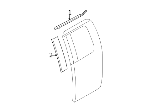 Exterior Trim - Rear Door for 2010 Ford F-150 #0