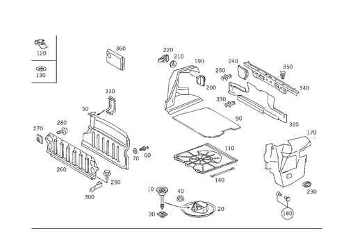 Luggage Compartment Covering for 1993 Mercedes-Benz 600SL #4