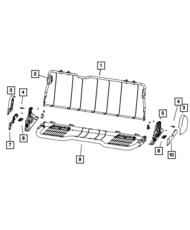 68050837AA - Interior Trim: Rear Seat Back Frame for Mopar Image