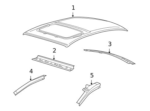 Roof & Components for 2010 Ford Taurus #0