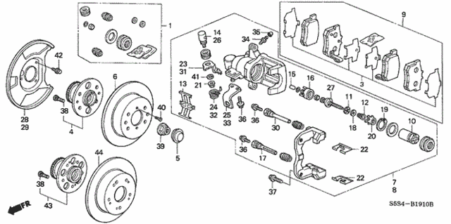 Rear Brake (Disk) for 2005 Honda Civic #0