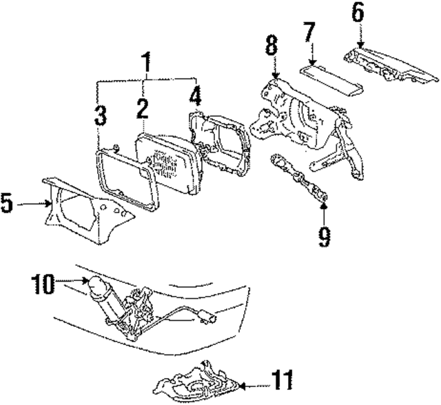 8115317010 - : Sealed Beam Mount Ring for Toyota Image
