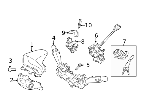 Shroud, Switches & Levers for 2022 Hyundai Accent #0