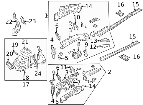 Structural Components & Rails for 2025 Volkswagen Atlas Cross Sport #0