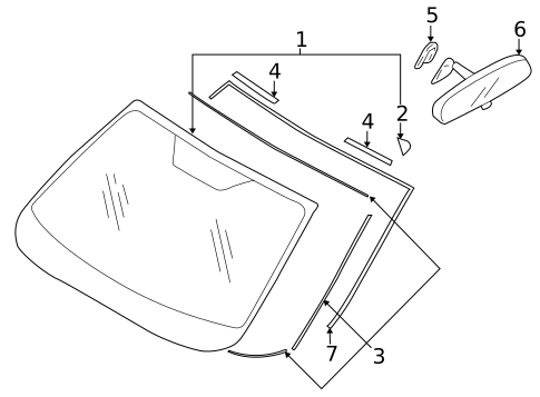 Glass - Windshield for 2018 Subaru Forester #0