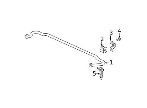 Stabilizer Bar & Components for 2005 Saturn Vue #1