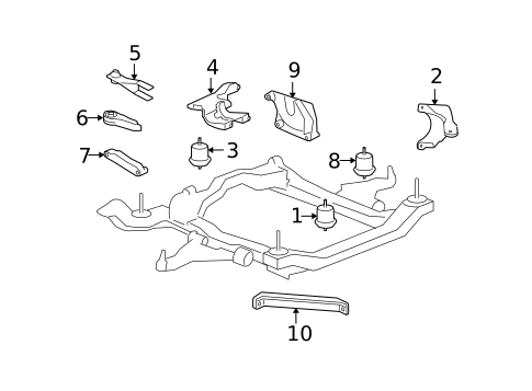 Engine & Trans Mounting for 2009 Saturn Outlook #0