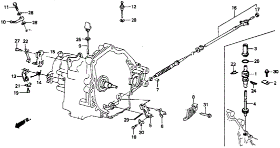 4AT Control Lever for 1986 Honda Civic #0