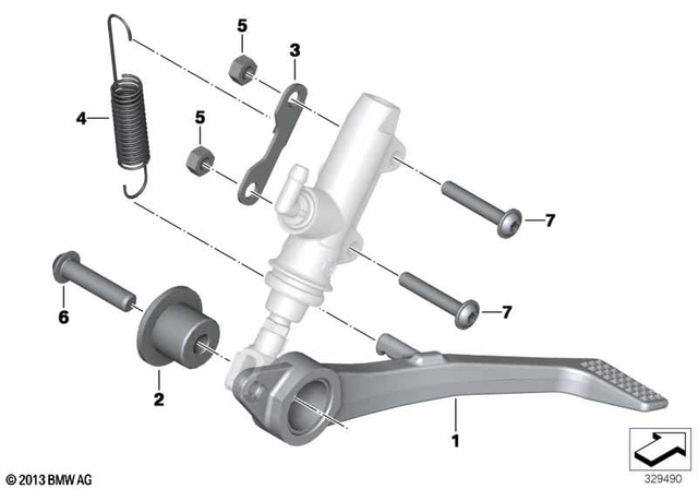 46718542082 - : Brake Pedal for BMW-Motorrad Image