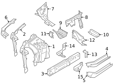 Structural Components & Rails for 2024 BMW X6 #0