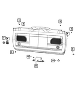 6UT55TX7AB - Interior Trim: Cargo Lamp Bezel for Jeep: Cherokee, Grand Cherokee, Grand Cherokee L, Grand Wagoneer, Wagoneer, Wagoneer S Image