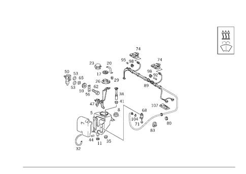 Pane Washer, Headlamp Wiper/Washer for 1998 Mercedes-Benz E430 #2