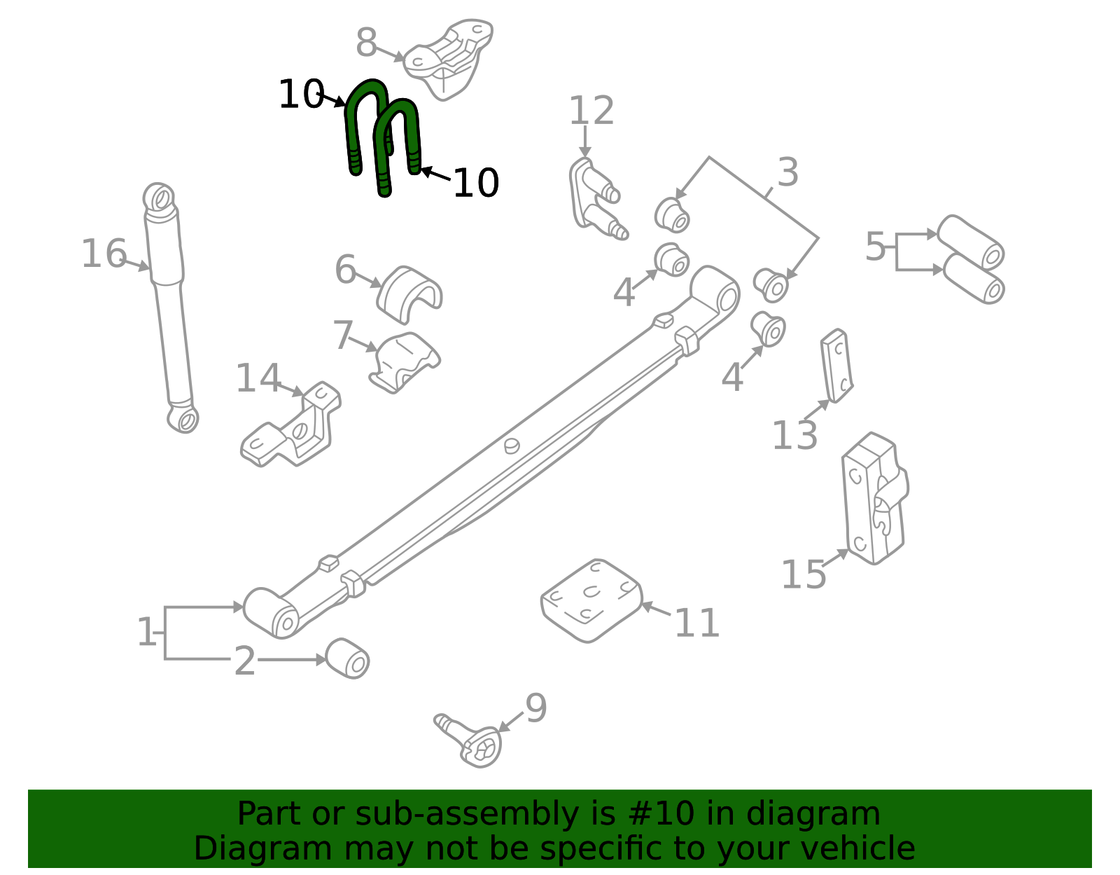 1998-2004 Nissan Frontier U-Bolt 55247-8B001 | Nissan RVA