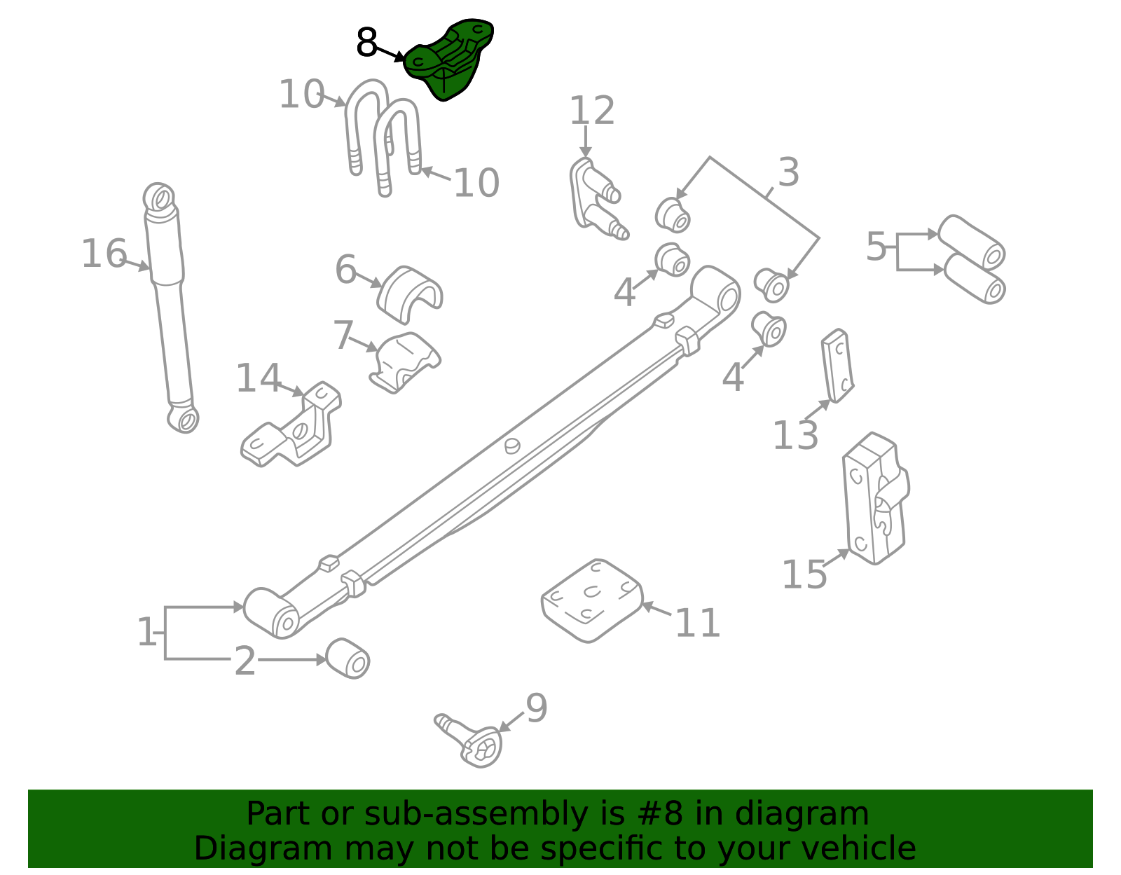 55240-9Z810 - Spring Bumper 2002-2004 Nissan Frontier | Boro Nissan Parts