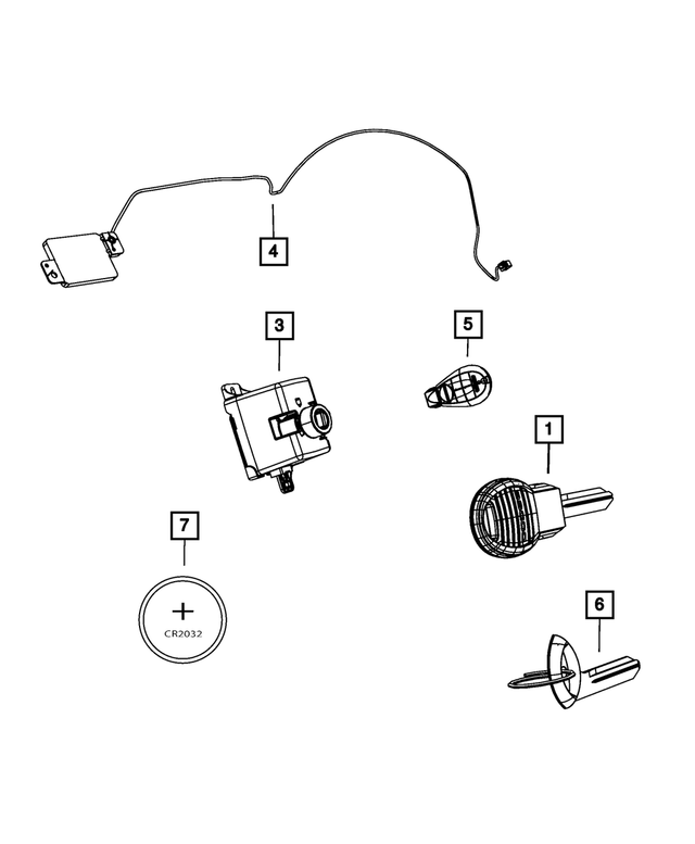 5026378AF - Electrical: Integrated Key Fob Transmitter Kit for Mopar Image