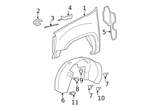 Fender & Components for 2008 GMC Yukon #0