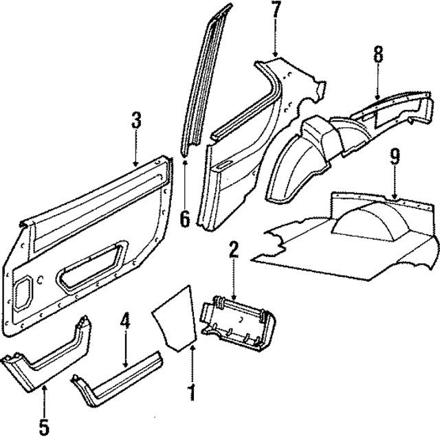 945555082001DR - Body: Pillar Trim for Porsche Image