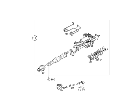 Steerg. Column Jacket Tube & Steerg. Shaft for 2009 Mercedes-Benz CLK350 #0
