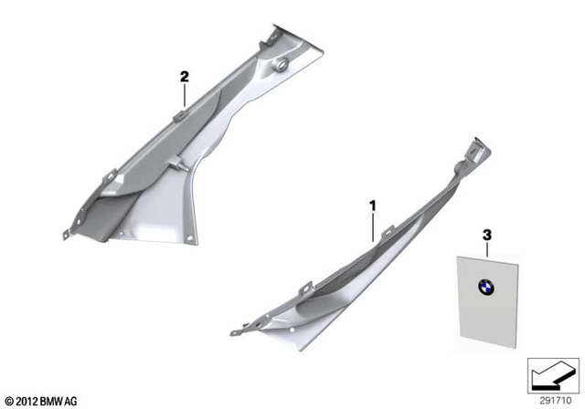 71607721275 - Design: Plaque Holder, Left - Cfk for BMW-Motorrad Image