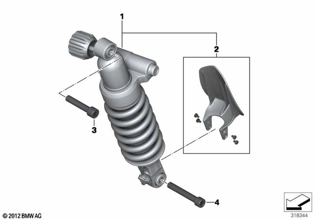 33548522980 - : Spring Strut, Rear        for BMW-Motorrad Image