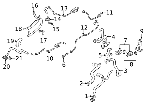 Hoses & Lines for 2024 Audi A5 Quattro #1