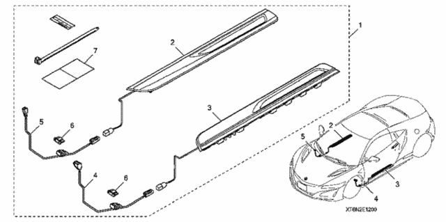Illuminated Carbon Fiber Door Sill Trim for 2019 Acura NSX #0