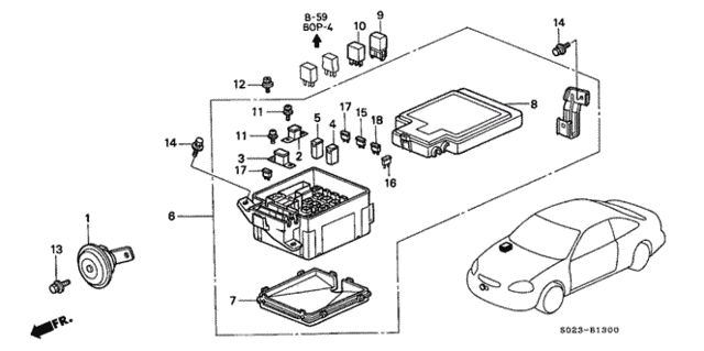 Control Unit (Engine Room) for 1997 Honda Civic #0