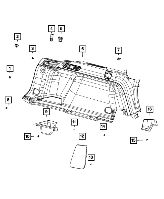 7FH74TX7AA - Interior Trim: Grocery Hook for Jeep: Grand Cherokee, Grand Cherokee L, Grand Wagoneer, Wagoneer Image