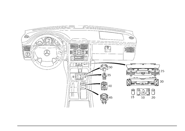1708202410 - Electrical System: Switch for Mercedes-Benz: SLK230, SLK320 Image image