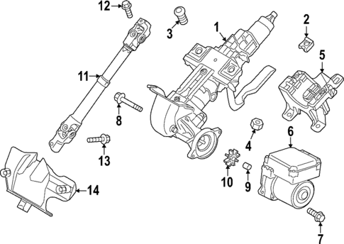 Steering Column Assembly for 2025 Mazda CX-50 #0