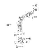 68299326AC - Cooling: Oil Cooler Pressure And Return Hose And Tube for Mopar Image