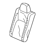 82521TRWA11ZB - Body: Seat Back Cushion Cover for Honda: Clarity Image