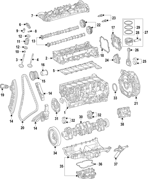 Engine for 2023 Mercedes-Benz E450 #0
