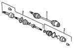 723221981 - Front Drive Axle: Axle Assembly for Subaru: Justy Image