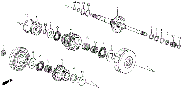 AT Mainshaft ('84-'85) for 1985 Honda Civic #0