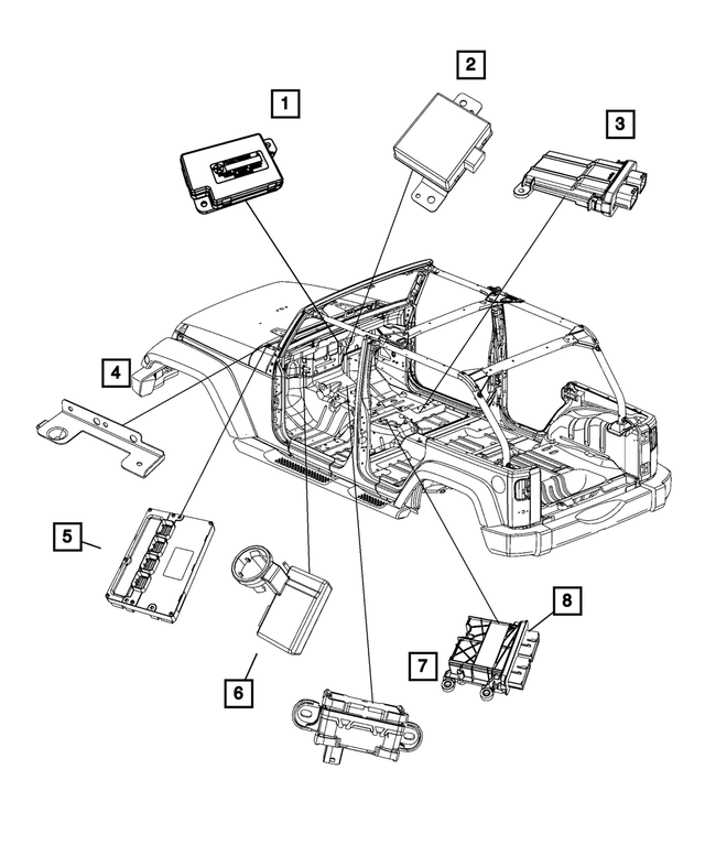« 68003421AC – Electrical : Sécur Passager Module pour Mopar Image »