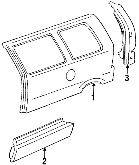 Side Panel for 1996 Ford Aerostar #0