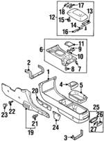 MR760384 - Body: Console for Chrysler: Sebring | Dodge: Avenger Image