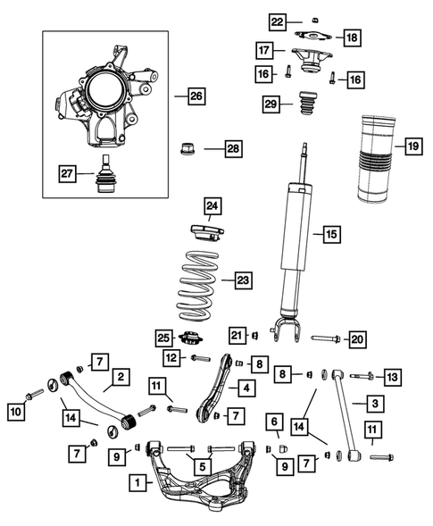 Rear Suspension and Cradle for 2011 Dodge Durango #0