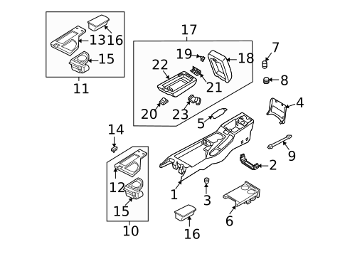 Center Console for 2003 INFINITI QX4 #0