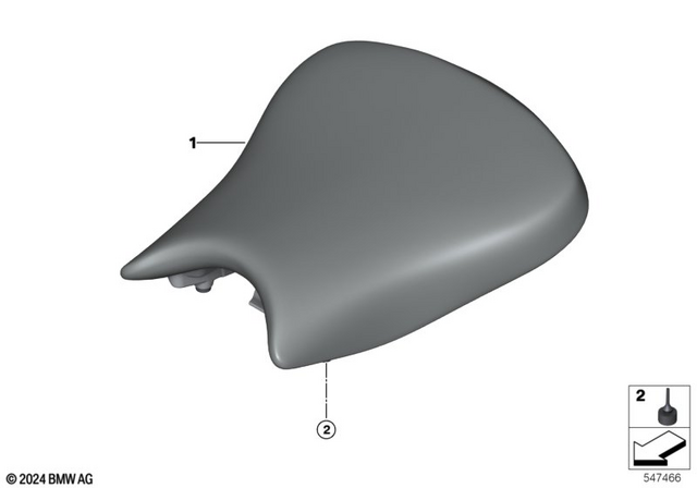 52535B3E9C0 - Ergonomics &amp; Comfort: Driver Seat - M for BMW-Motorrad Image