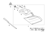 63216938518 - Lighting: Rear Light in Trunk Lid, Right for BMW Image