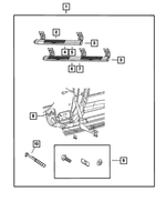 82211496AE - Mopar Accessories - Component Parts: Tubular Side Step Kit for Dodge: Ram 1500, Ram 2500, Ram 3500 | Ram: 2500, 3500 Image