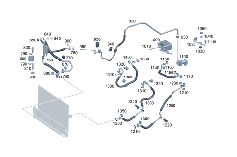 Refrigerant Line Routing for 2025 Mercedes-Benz EQE AMG #0